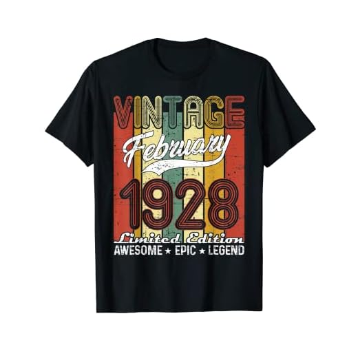 Edición Limitada Febrero 1928 93 Cumpleaños Regalo Vintage Camiseta