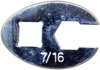 K tool International 22300 SAE Crowfoot Flare Nut Wrench Set with 3/8" Drive for Garages, Repair Shops and DIY, Heat-treated, 3/8" to 7/8", Chrome, Socket Rail, Use on Hydraulic Line Fittings, 8 Piece