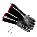 932°F Heat Resistant Gloves for Grill BBQ?Aillary Waterproof Long Sleeve Pit Grill Gloves for Fryer, Baking, Oven,Smoker,Fireproof, Oil Resistant Neoprene Coating?17-Inch ?
