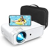 【Eingebauter Lautsprecher mit Stereo-Surround】: Der LCD Beamer verfügt über eingebaute 2W Stereolautsprecher mit Stereo-Surround für eine ausgeglichene, intensive Audio-Wiedergabe. Auch kann der Projektor über die 3,5-mm-Buchse mit einem externen Lautsprecher koppeln.