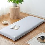 COYOLI ごろ寝マットカバー 接触冷感 夏用 Q-max0.42 洗える 70×150cm グレー 長座布団 お昼寝マット ロングクッション