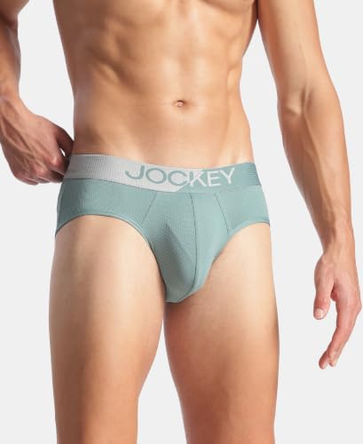 Image of Jockey MM04 Men Microfiber Mesh Elastane Stretch Performance Active Wear Brief with StayDry Technology