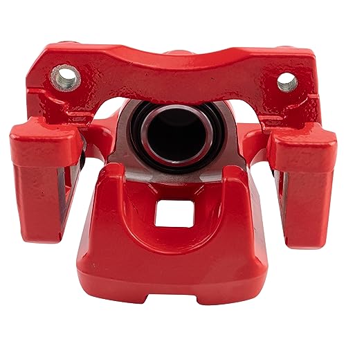 Image of TRQ Rear Right Brake Caliper w /Bracket Performance Red Passenger Side | For 2007-2012 Lexus ES350 2008-2012 Toyota Avalon 2007-2011 Camry