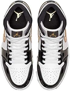 Men's) Air Jordan 1 Mid SE 'Patent Metallic Gold' (2018) 852542