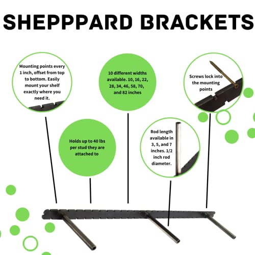Floating Shelf Bracket - Heavy Duty - For Standard Lumber - (10, 5) #TOP1