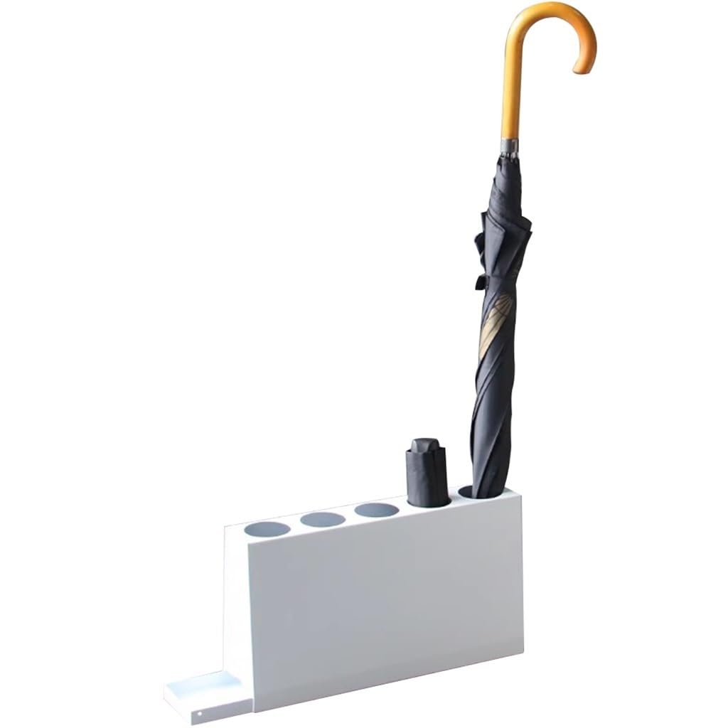 SBZIOJHDR umbrella stand, Simple Style Rectangular, Household Small Iron Art Umbrella Stand(White)
