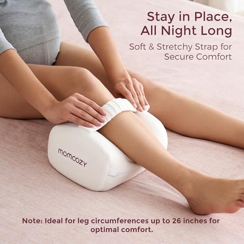 image for Momcozy Knee Pillow for Side Sleepers, Soft Memory Foam Support Spine 