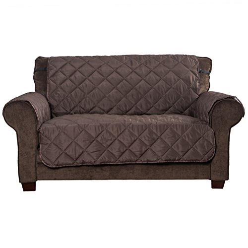 HAPYFOST Loveseat Slipcover Sofa Furniture Protector Water Resistant,Chocolate,47