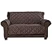 HAPYFOST Loveseat Slipcover Sofa Furniture Protector Water Resistant,Chocolate,47"74"