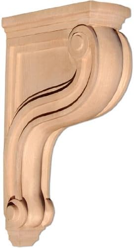 10-13/16"h X 2-1/8"w X 6-11/16"d - Medium Chicago Cherry Wood Brackets