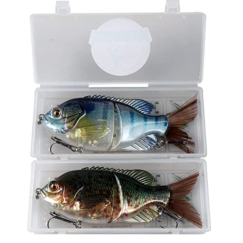 Johncoo 2 Segments Jointed Swimbaits Kit Fishing Lures For Bass Trout Topwater Freshwater Saltwater Lifelike Fishing Baits Box Gifts For Men #TOP5