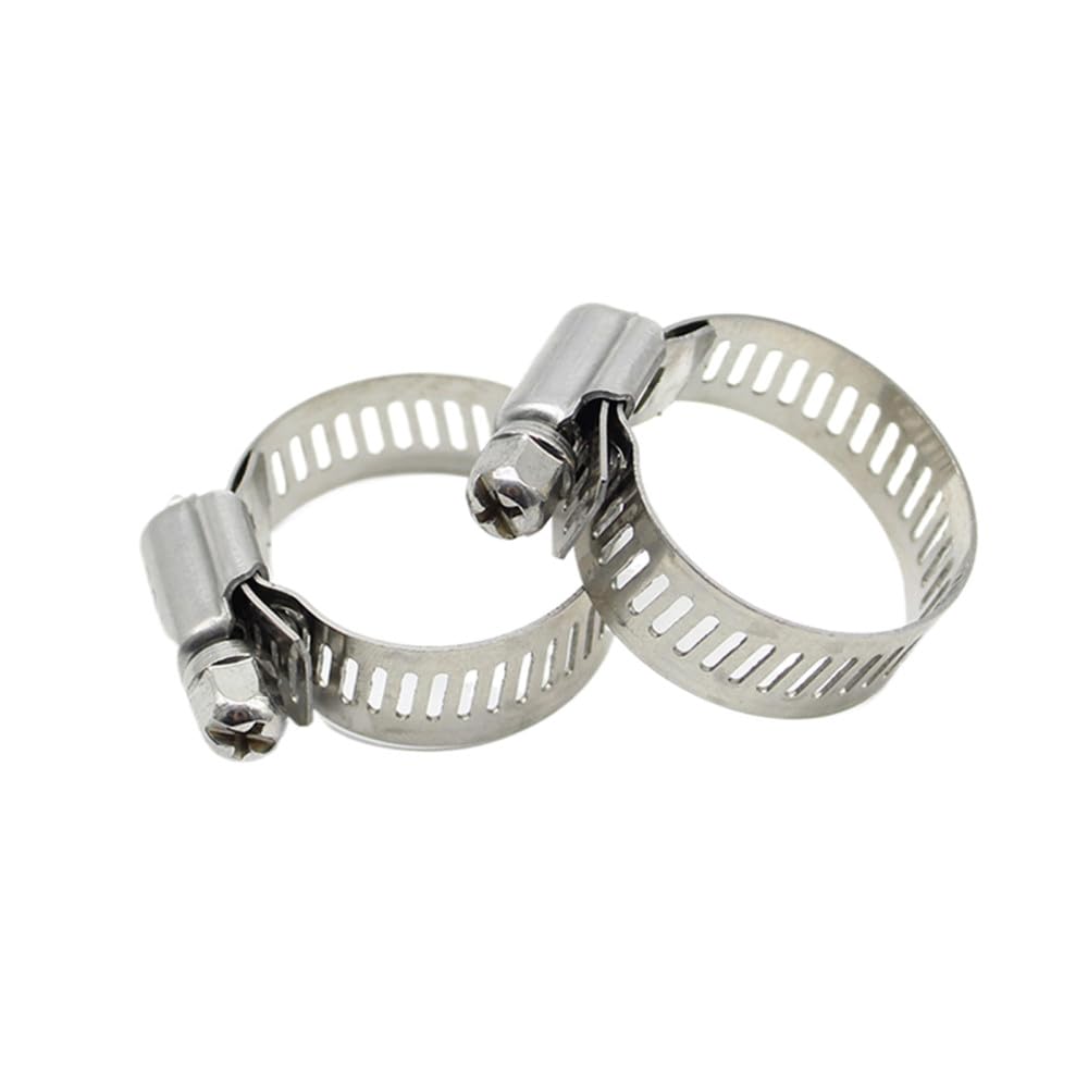 A Wide Range of Bulk Pipe Clamps, 10pcs 8mm-44mm 304 Stainless Steel Fuel Line Pipe Clip for Air Hose Water Silicone(8 12mm)