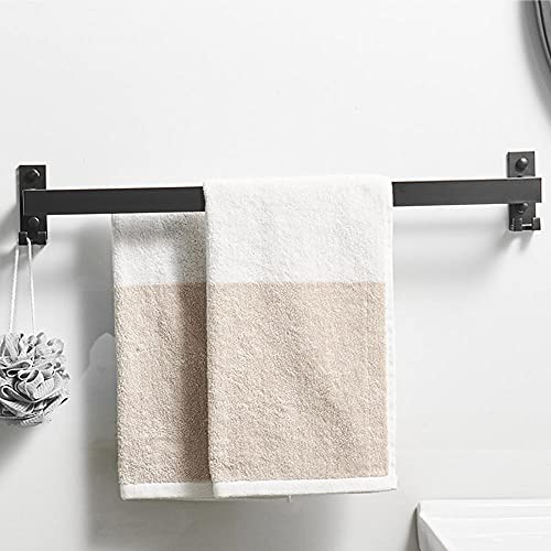 Porte-serviettes double noir mat mural sans perçage pour douche