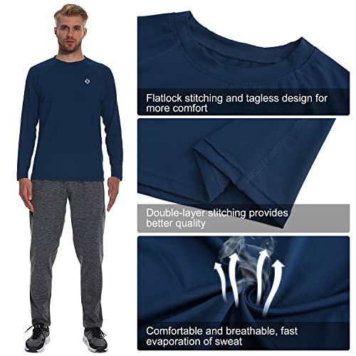 HODOSPORTS Men's Swim Shirts UV UPF 50+ Quick Dry Rash Guard Long Sleeve with Sun Protection4