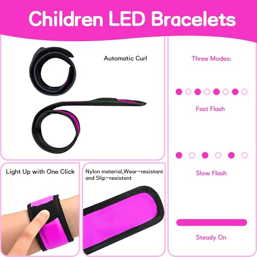 6 Stück LED Armbänder, LED Leuchtarmbänder, grüne LED Armbänder, Kinder grün - Bild 42 von 43