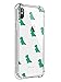 MAYCARI Cute Cartoon Dinosaur Pattern Printed Clear Design Phone Case for iPhone 7/iPhone 8, Shockproof Hard PC Back + Soft TPU Bumper Scratch-Resistant Cover Green Dinosaurs