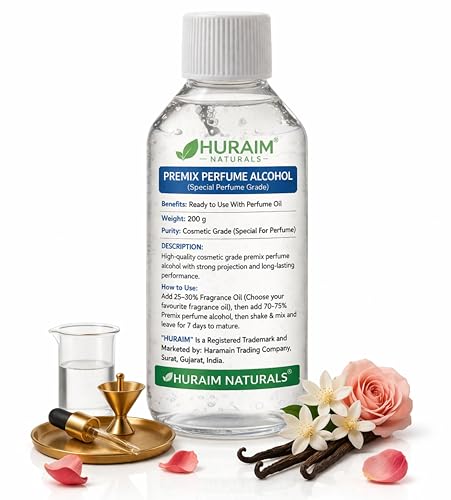 Image of PREMIX PERFUME GRADE ALCOHOL 200 Ml.(Ready to Use With Perfume Oil) | HURAIM Brand
