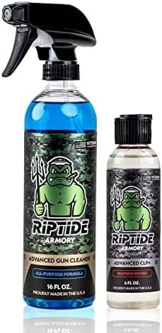Riptide Armory Advanced Gun Cleaner and CLP+ (16oz) - 2 Step Kit for Firearm Cleaning & Lubrication - Cleans, Lubes and Protects with Long Lasting Nano-Coat Technology