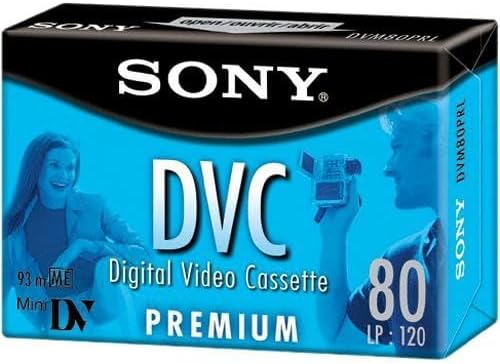 Premium-Grade miniDV Blank Videocassette - Black, 80 Minutes