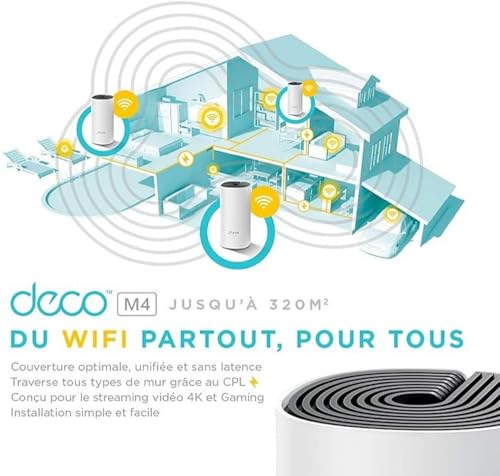 Roteador Wireless Tp-link Deco M4 Ac1200 1200mbps 3 Pecas