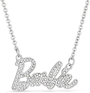 Barbie Crystal Script Logo Necklace