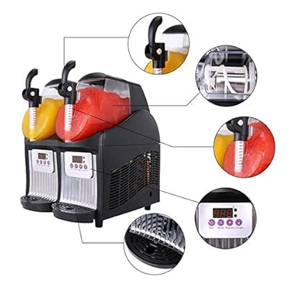 SYIBOO Arbeitswerkzeuge 300 W Doppeltank-Slush-Maschine 2,5 L Eismaschine 300 W Schneeschmelzmaschine Smoothies Granita… – Bild 3