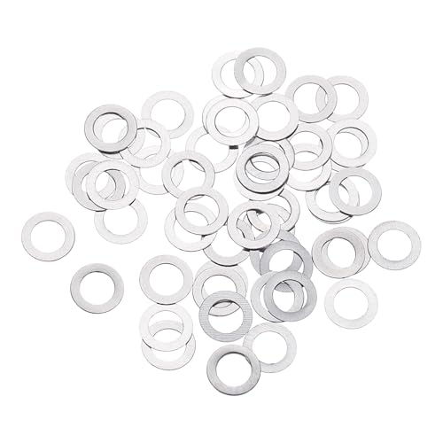 Image of sourcing map M3 304 Stainless Steel Flat Washers, 50pcs 3x5x0.1mm Ultra Thin Flat Spacers for Screw Bolt, Electronic Repair, Automotive