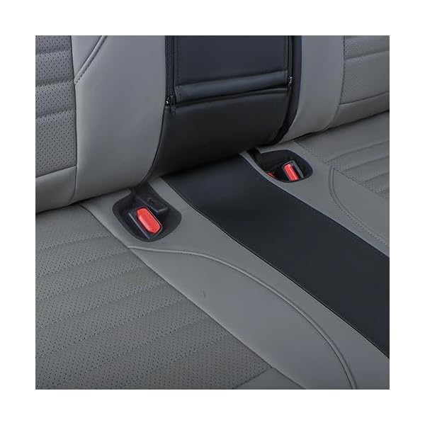 EKR Forester Seat Covers Full Set,Custom for Subaru Forester 2014 2015 2016 2017 2018, Leather Seat Covers for Cars,Car Seat Protector Accessorie,Leather(Black/Gray) - Image 6