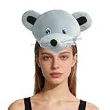 PerFest Mouse Hat with Ears and Whiskers, Funny Cute Rodent Animal Costume for Themed Parties & Events