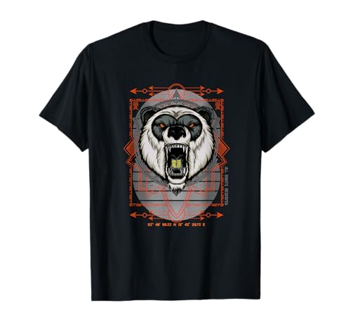 Panda Gesicht Stärke Kraft Bär Vintage Raubtier Pandabär T-Shirt