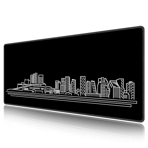 Tapis de bureau XXL LL-COEUR finition soignée grand sous-main noir élégant pour clavier