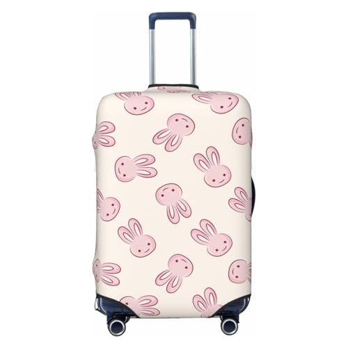 Cute Pink Rabbits Luggage Cover Elastic Suitcase Covers for Protector Suitcase Sleeve for Luggage 18-32 In