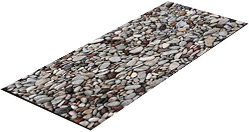 Venus valink Kitchen Floor Mat, Bedroom Soft 3D Stone Pattern Entry Door Floor Mat, Non-Slip Carpet Rug Bathroom Super Absorbent Mat,Antislip Hallway Doormat, Machine Wash Polyester Long Yoga Mat