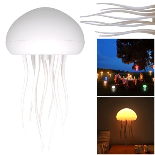 Veilleuse méduse RVB commande vocale et lampe de chevet rechargeable type-C - 2