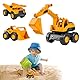 Sandspielzeug Bagger Sandkasten, Sandkasten Kinder Bagger, Bagg er Strandspielzeug Auto, Spielzeug Baufahrzeuge, Baustellen Spielfahrzeug für Kinder, für Sand-Kasten, Kinderzimmer, Ab 3+ Jahr (A)