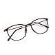 Retro Brille ohne stärke Student Slim-Brille Damen Herren Nerdbrille Linsen Brillenfassung clear lens Dekobrillen modisch rund Streberbrille Strahlenschutz lesebrille für Computer PC mit Brillenetui