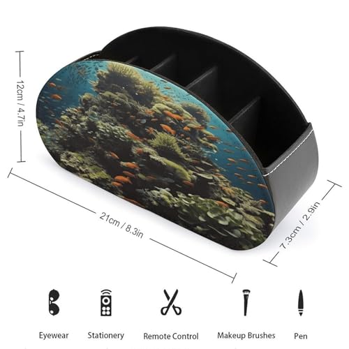 Support de télécommande Biodiversity en cuir synthétique pour libérer de l'espace sur le bureau