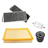 4pcs Filter Set Compatible for Renault Latitude 2.0L 2011 2012 2013 Petrol Engine Cabin Air Oil