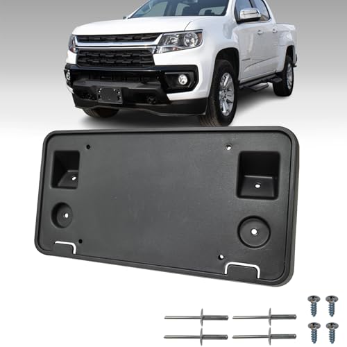 KYYET Front Bumper License Plate Frame Bracket Tag Holder Fits for Chevrolet Colorado 2021 2022 Replace 84461476 GM1068213