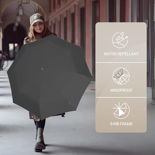 Image of Knirps A.200 Medium Duomatic Windproof Umbrella for Adults - Automatic Open Close 38.5 inch Canopy, Travel Case Included