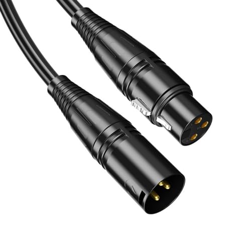 Cable de micrófono XLR Hidyliu con aislamiento de PVC duradero contra tirones