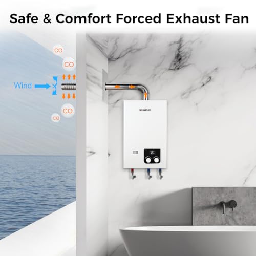 image for CAMPLUX ENJOY OUTDOOR LIFE CAMPLUX Natural Gas Water Heater Indoor, Ta