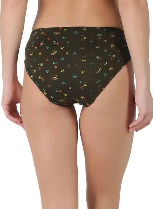 Image of INNERO Printed Panties for Women Pack of 4 Soft Cotton | Comfortable Fit | Stylish & Breathable (Colours May Vary)