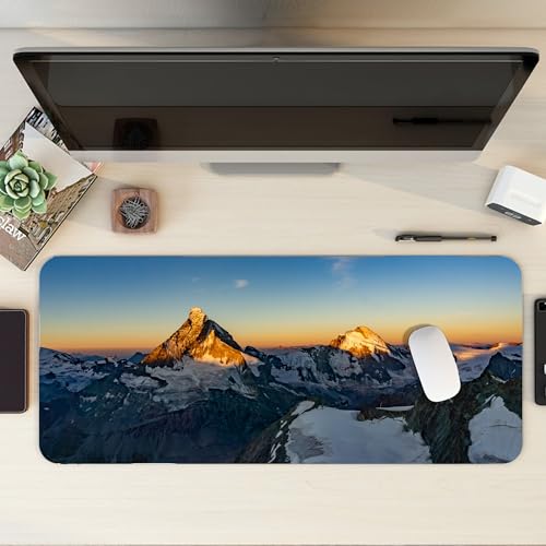 Image of Mountain XL Extended Gaming Mouse Pad | XXL Large Desk Mat 60x30cm for Laptop & PC | Non-Slip Rubber Base, Waterproof, Durable & Smooth Surface | Office, Gaming & Study
