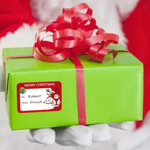 120Pack Christmas Labels Stickers 65 x 45mm Christmas Name Gift Labels - Image 4