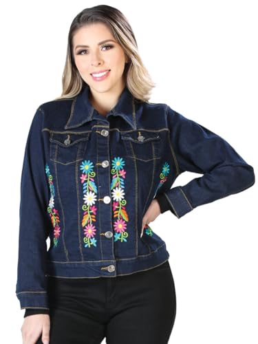 Artisanal Embroidered Jacket% Cotton,% Polyester Blue