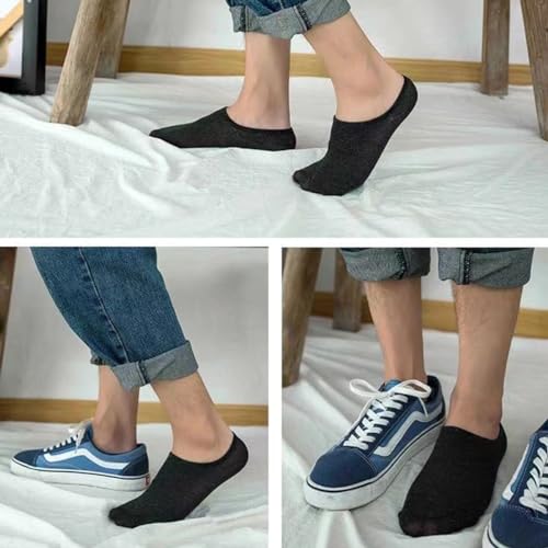 Image of No Show Socks Womens and Men Anti-slid Athletic Low Cut Ankle Short Running Novelty Casual Invisible Liner Socks (A 6 Pairs(2 Black, 2 Gray, 2 White))