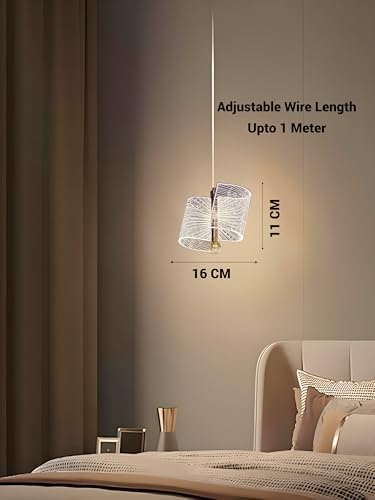 Image of FILLISKA 3 in1 Colour Changing LED Luxurious Hanging /Pendant Light (FrenchGold-PAY1587)