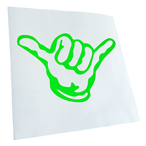 Kiwistar – bildekal – neongrön – 60 x 39 cm lös hängande – allt löst – Shaka dekal för bil, bärbar dator, cykel, lastbil, motorcykel flerfärgad JDM dekal racing