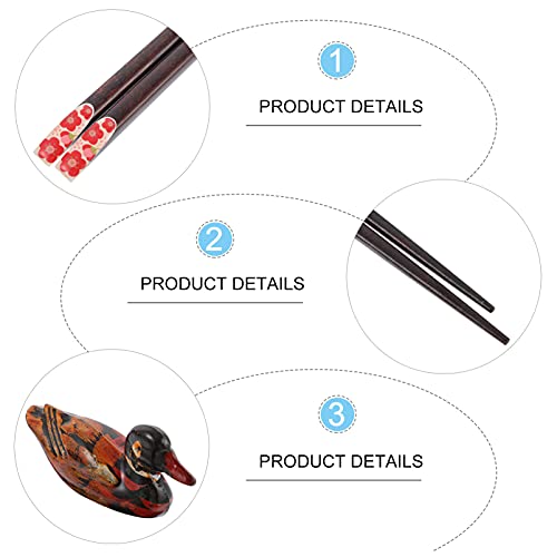 Upkoch 1Set Natural Bamboo Sticks Chopsticks Dishwasher Holder Sushi Gift Portable Classic Noodles With Home Wooden Wood Rests Chopstick Japanese For Chop Serving Style Camping Practical #TOP4